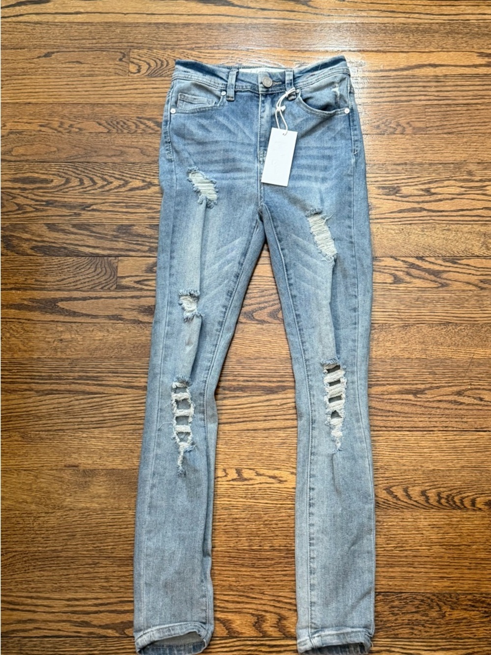 Women’s Distressed Light Blue Skinny Jeans